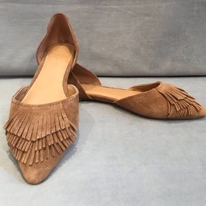 J. Crew Suede Fringe Flats
